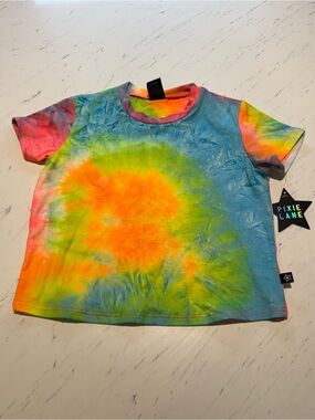 Pixie Lane Kids' Short Sleeve Tie-Dye Tee - Bright Multi